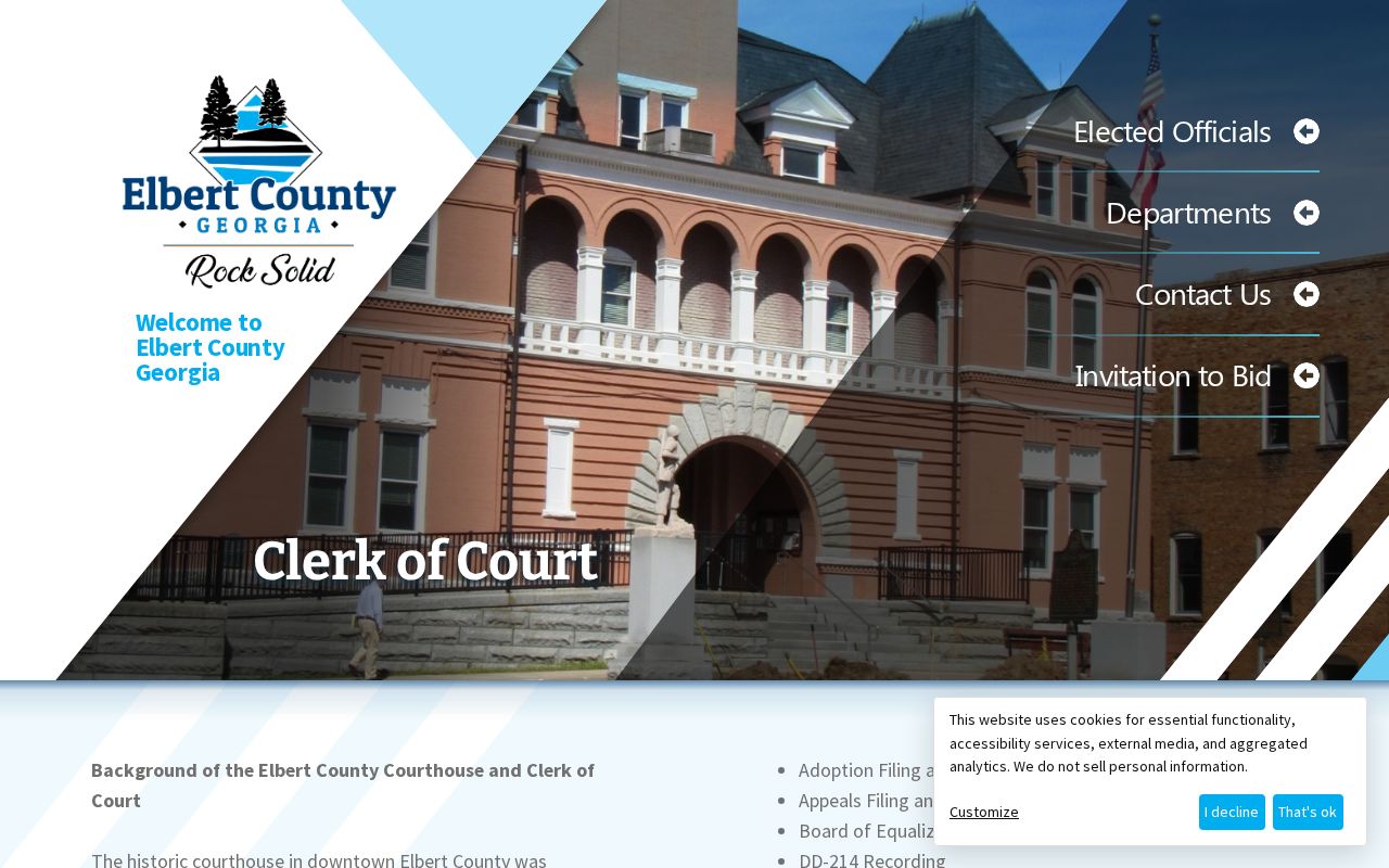Elbert County Clerk court-record route for warrant search support