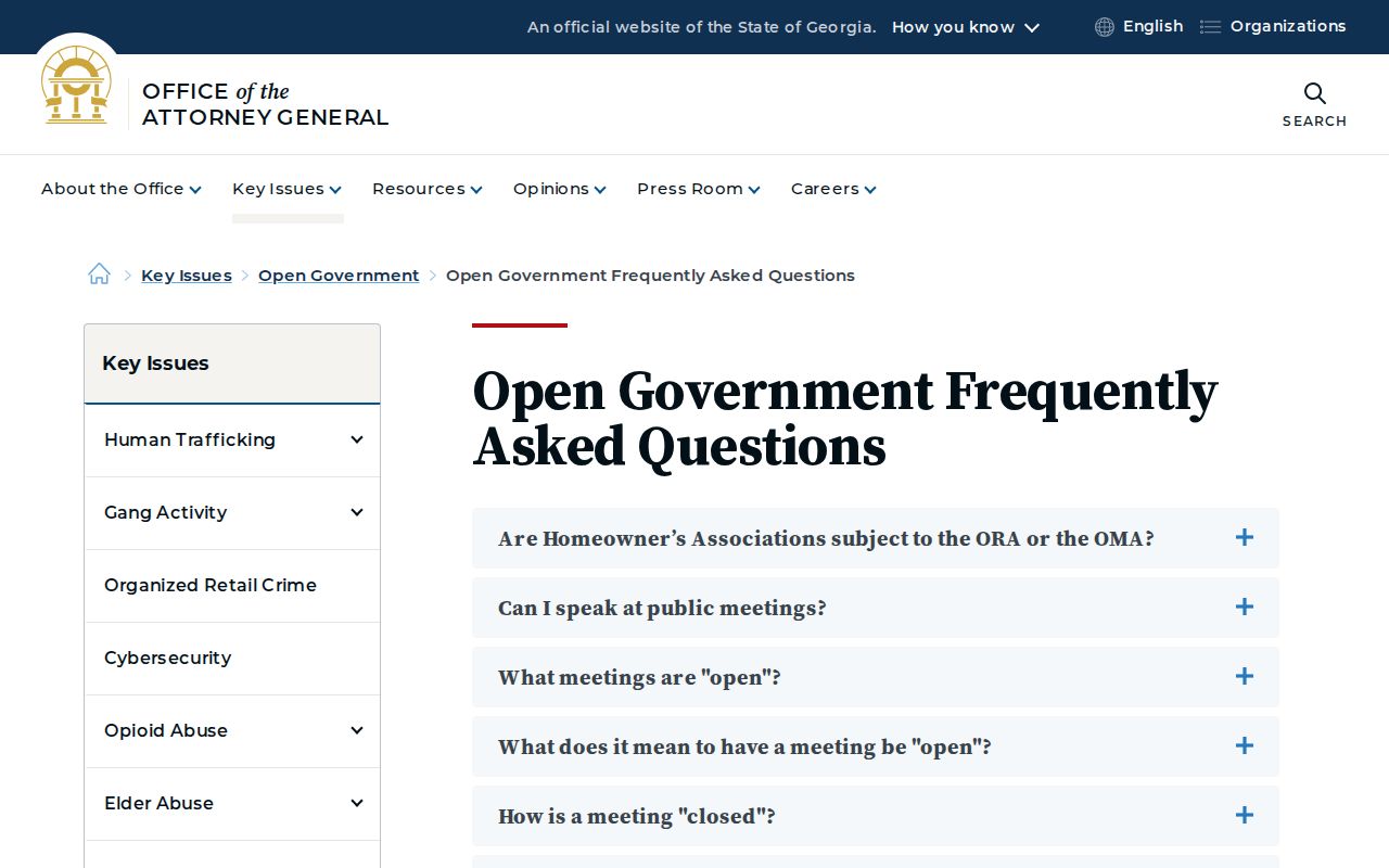 Georgia Open Records FAQ for Elbert County bench warrant requests