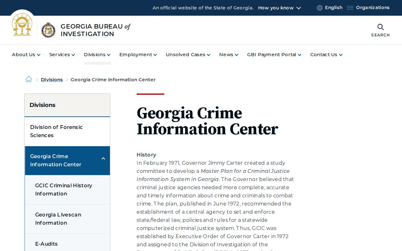 Georgia Crime Information Center context for Elbert County active warrants